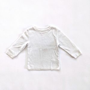 Cat & Jack White Long Sleeve Thermal Shirt